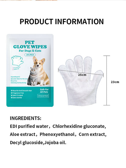 Rinse-Free Pet Grooming Wet Wipes