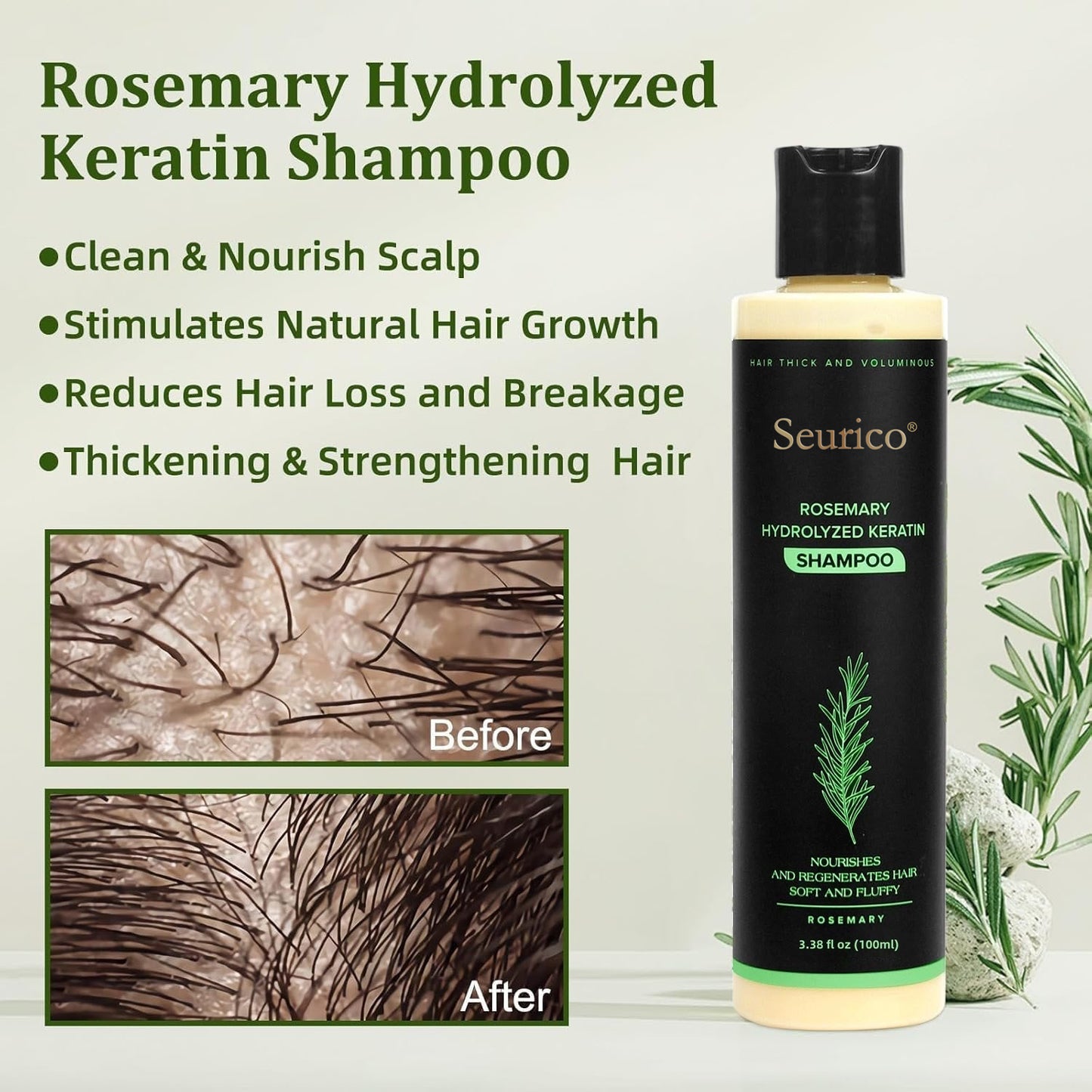 🔥Seurico Organic Rosemary Hair Growth Shampoo & Hair Conditioner