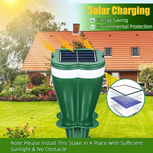 Solar Ultrasonic Animal Repeller 🌞 Outdoor Pest Deterrent for Yard, Garden & Lawn 🐾