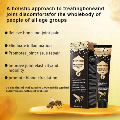 🐝 LOVILDS™ New Zealand Bee Venom Joint Relief Gel (New Zealand Bee Extract - Specialized in Treating Orthopedic Conditions and Arthritic Pain)