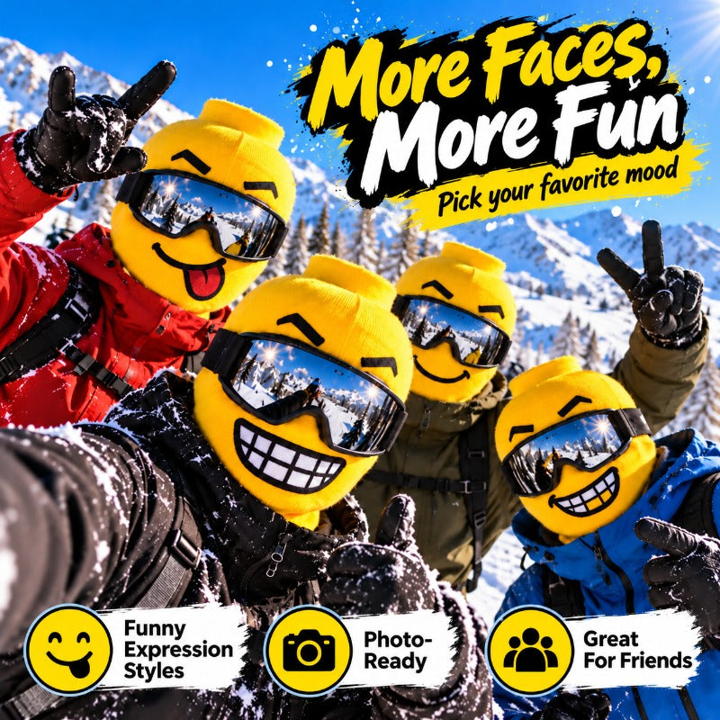 🎭 50% Funny Face Ski Mask - Full-Cover Winter Balaclava