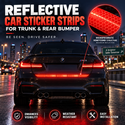 🚗 LIMITED-TIME SALE — UP TO 50% OFF!🔥Reflective Car Sticker Strips for Trunk & Rear Bumper