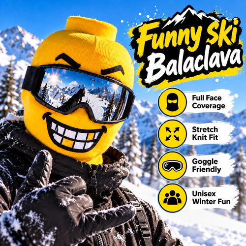 🎭 50% Funny Face Ski Mask - Full-Cover Winter Balaclava