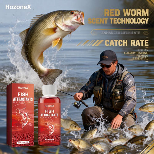 Red Worm Fishing Attractant Liquid 🐟 Fast Fish-Gathering Bait Booster for Freshwater Fishing 🔥