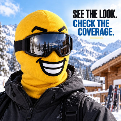 🎭 50% Funny Face Ski Mask - Full-Cover Winter Balaclava