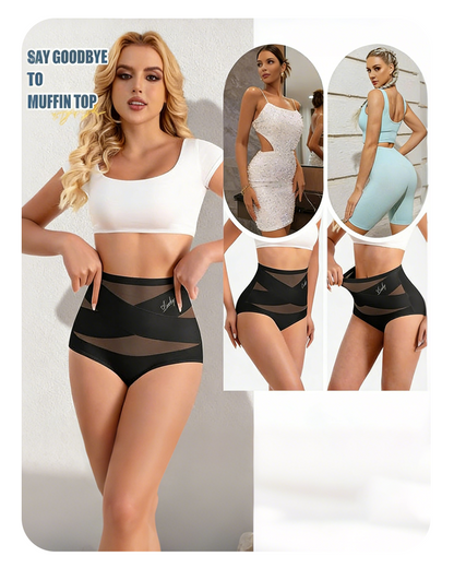 Tummy Control Shapewear Panties ✨ Crossover Waist Design for a Smooth, Confident Fit