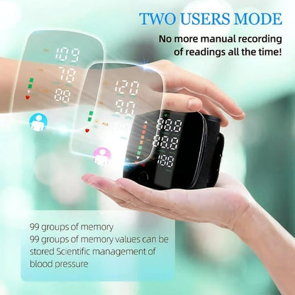 🔥Wrist Blood Pressure Monitor – LED Display, Adjustable, Health Tracking