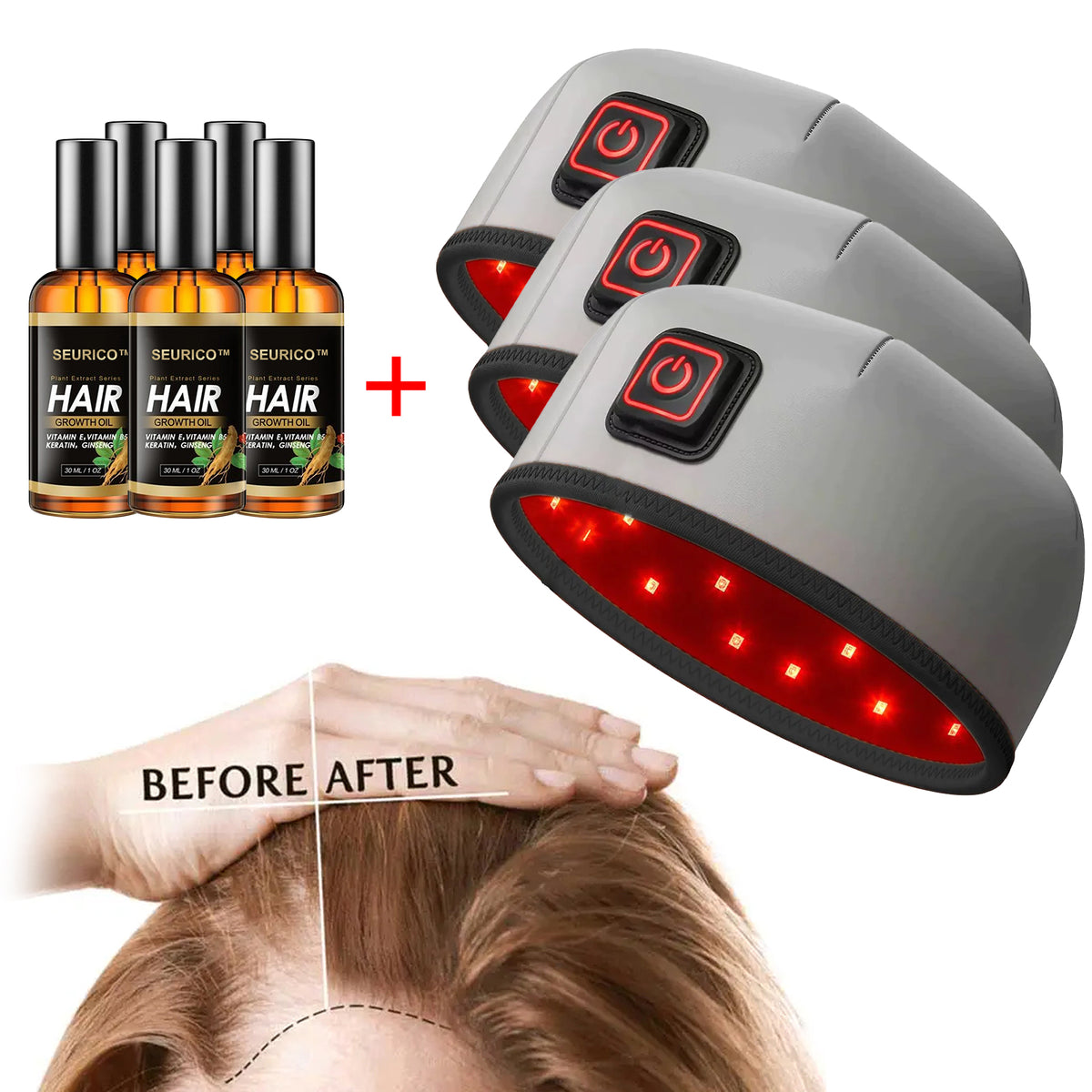 🔥Seurico™ Patented🔥 Red Light Therapy Hair Growth Cap