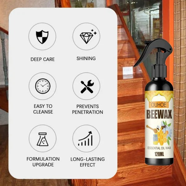🐝 Buy 1 Get 1 Free Beeswax Wood Polish Spray – Restore Shine & Refresh Furniture Fast ✨