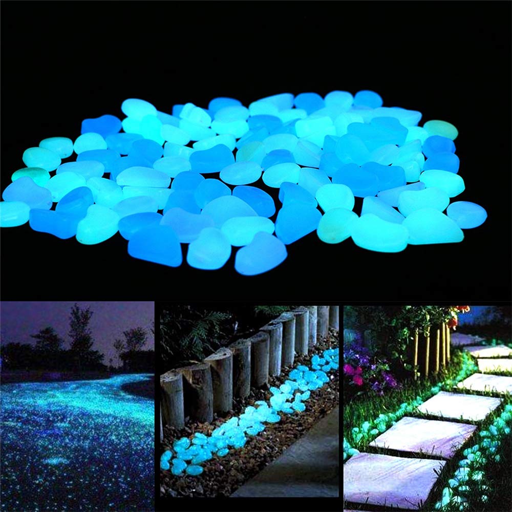 ✨ Glow-in-the-Dark Garden Stones – Mixed Color Luminous Pebbles for Outdoor Decoration🌈