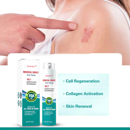 Seurico™ Advanced Scar Remove Spray（For example Acne Scars, Surgical Scars and Stretch Marks ）