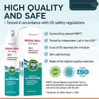 Seurico™ Advanced Scar Remove Spray（For example Acne Scars, Surgical Scars and Stretch Marks ）