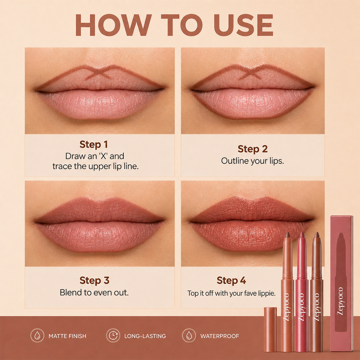 💋 Easy Glide Creamy Lip Liner – Smooth, Long-Lasting Definition for Fuller-Looking Lips ✨