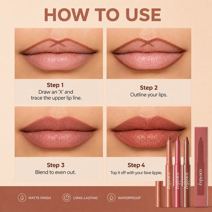 💋 Easy Glide Creamy Lip Liner – Smooth, Long-Lasting Definition for Fuller-Looking Lips ✨