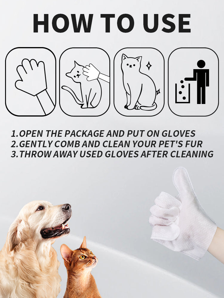 Rinse-Free Pet Grooming Wet Wipes