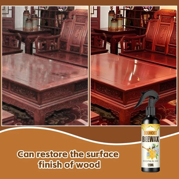🐝 Buy 1 Get 1 Free Beeswax Wood Polish Spray – Restore Shine & Refresh Furniture Fast ✨