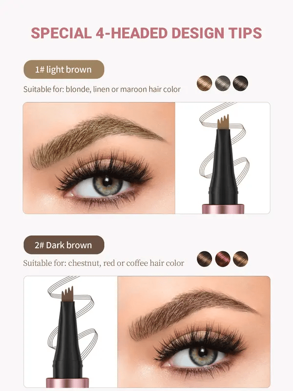 💧 Waterproof Micro-Fork Brow Pen – Create Natural, Hair-Like Brows That Last All Day ✨