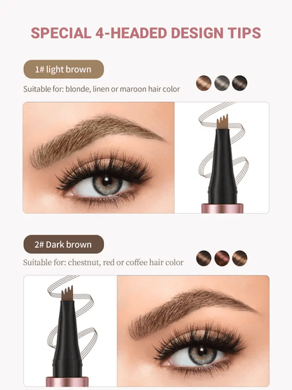 💧 Waterproof Micro-Fork Brow Pen – Create Natural, Hair-Like Brows That Last All Day ✨