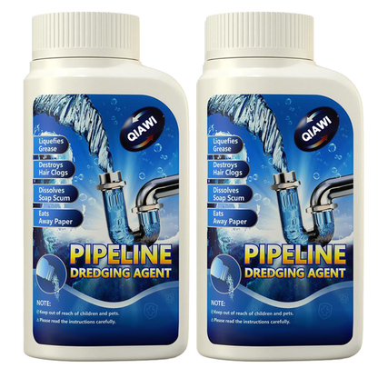 QIAWI Powerful Pipe Dredging Agent for Kitchen and Toilet Pipelines - Dissolves 200+ Blockages and Kills 99% of Bacteria