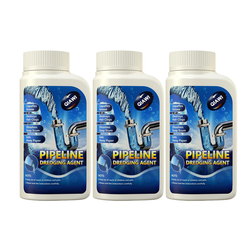 QIAWI Powerful Pipe Dredging Agent for Kitchen and Toilet Pipelines - Dissolves 200+ Blockages and Kills 99% of Bacteria