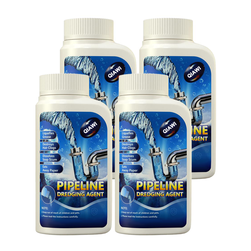 QIAWI Powerful Pipe Dredging Agent for Kitchen and Toilet Pipelines - Dissolves 200+ Blockages and Kills 99% of Bacteria