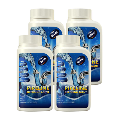 QIAWI Powerful Pipe Dredging Agent for Kitchen and Toilet Pipelines - Dissolves 200+ Blockages and Kills 99% of Bacteria