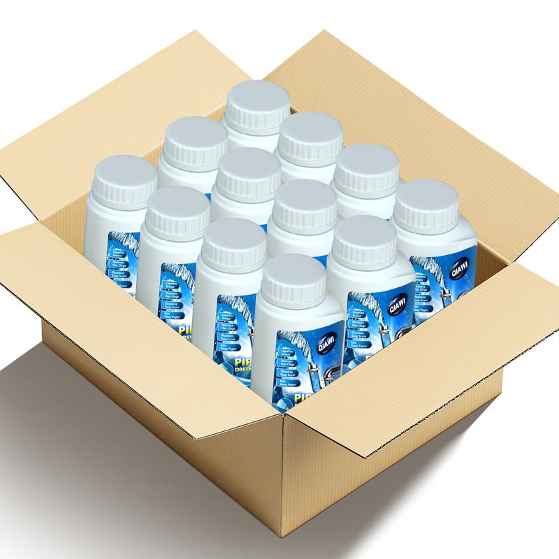 QIAWI Powerful Pipe Dredging Agent for Kitchen and Toilet Pipelines - Dissolves 200+ Blockages and Kills 99% of Bacteria