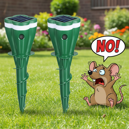 Solar Ultrasonic Animal Repeller 🌞 Outdoor Pest Deterrent for Yard, Garden & Lawn 🐾