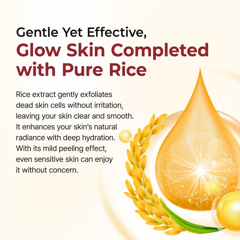 ✨Peel Shot Glow Rice Ampoule Duo - Serums for Brightening, Exfoliating, and Moisturizing