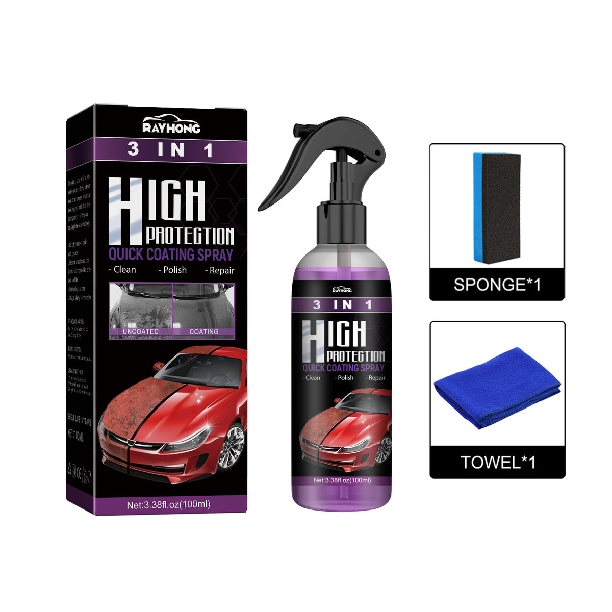 🔥Last  Promotion 49% OFF - 3 in 1 Ceramic Car Coating Spray