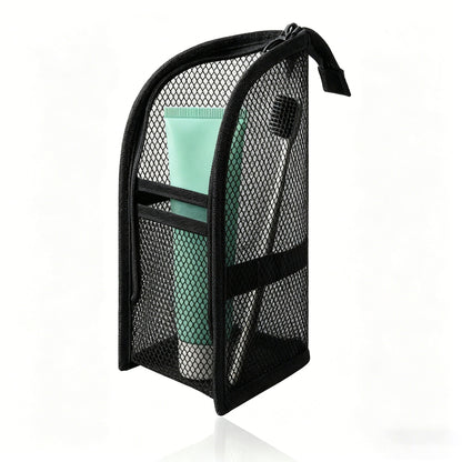 🧼 2-Pack Portable Quick-Dry Mesh Toiletry Bags – Hanging Travel Organizers with Toothbrush Slots
