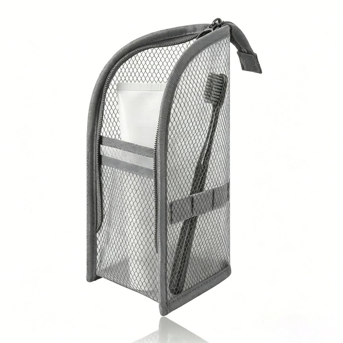 🧼 2-Pack Portable Quick-Dry Mesh Toiletry Bags – Hanging Travel Organizers with Toothbrush Slots