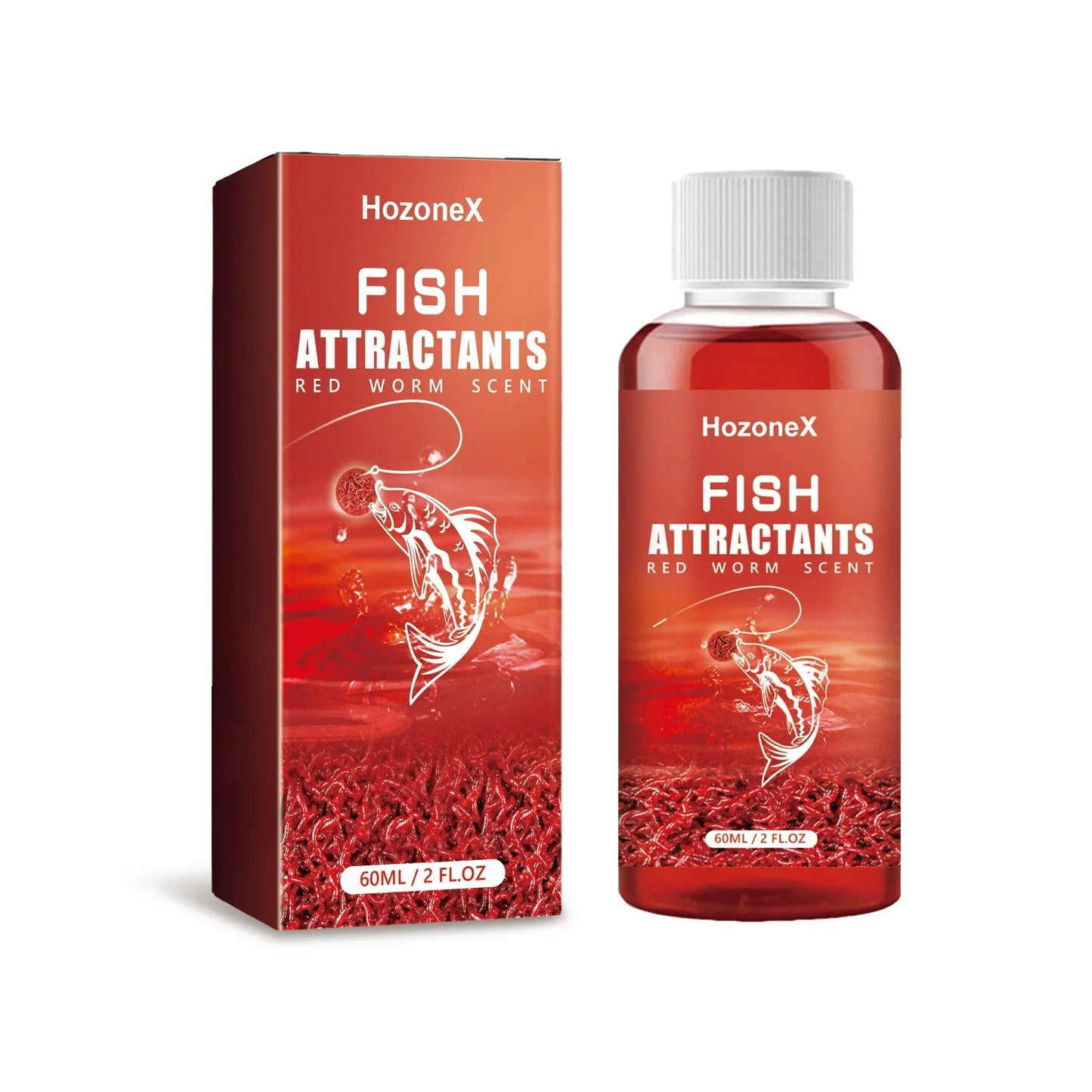 Red Worm Fishing Attractant Liquid 🐟 Fast Fish-Gathering Bait Booster for Freshwater Fishing 🔥