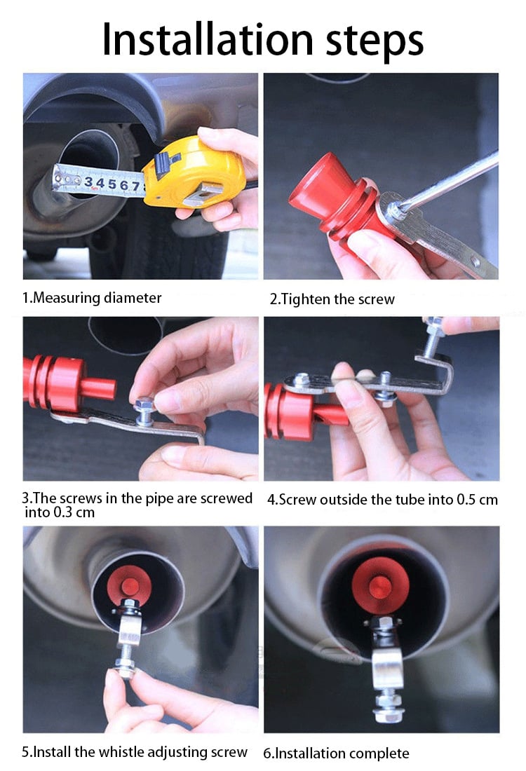 Exhaust Roar Sound Maker 🔥 Universal Car & Motorcycle Tailpipe Sound Whistle