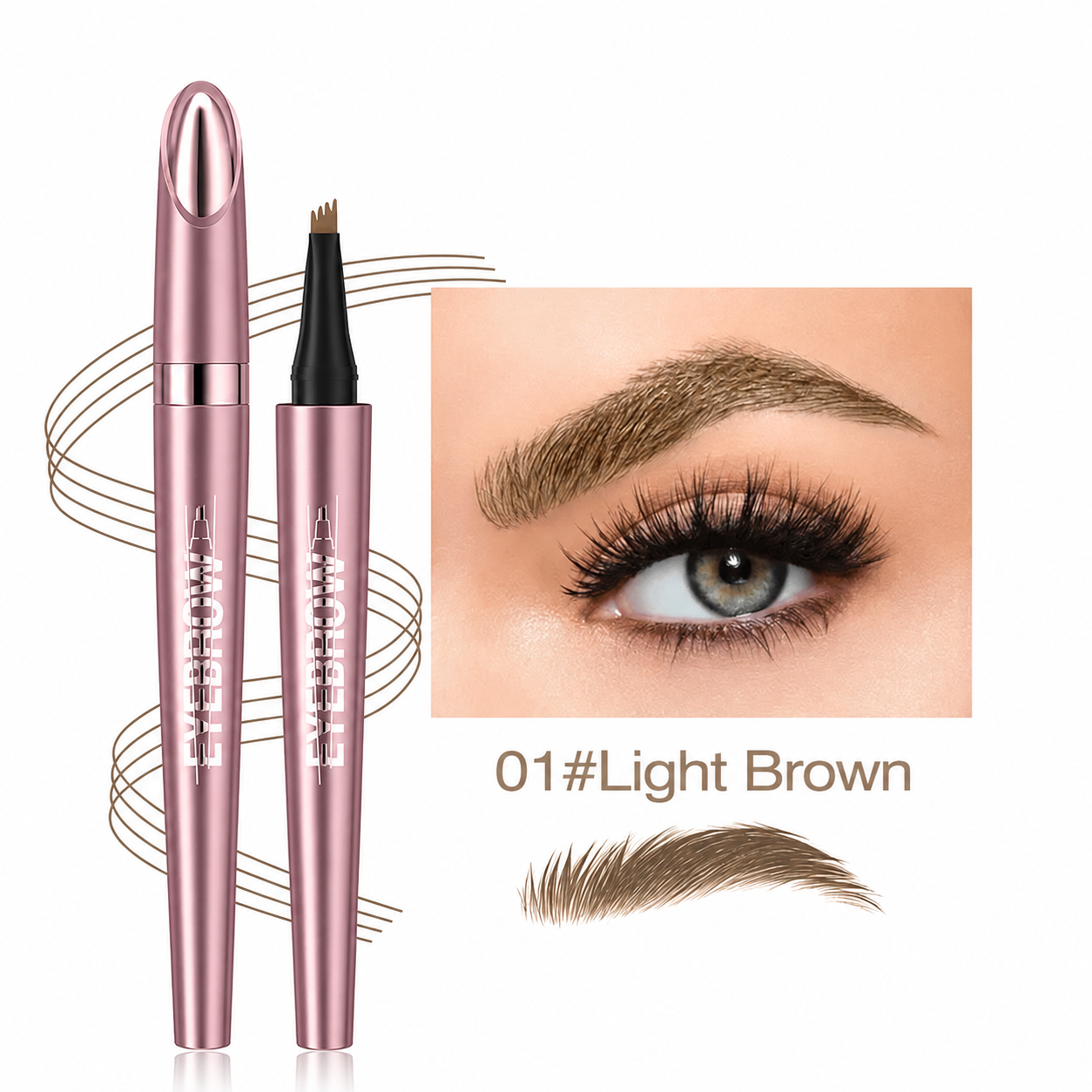 💧 Waterproof Micro-Fork Brow Pen – Create Natural, Hair-Like Brows That Last All Day ✨