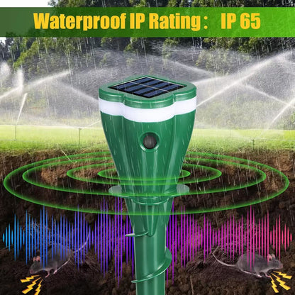 Solar Ultrasonic Animal Repeller 🌞 Outdoor Pest Deterrent for Yard, Garden & Lawn 🐾