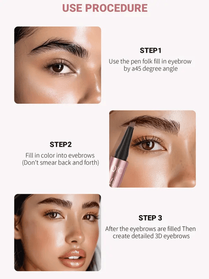 💧 Waterproof Micro-Fork Brow Pen – Create Natural, Hair-Like Brows That Last All Day ✨