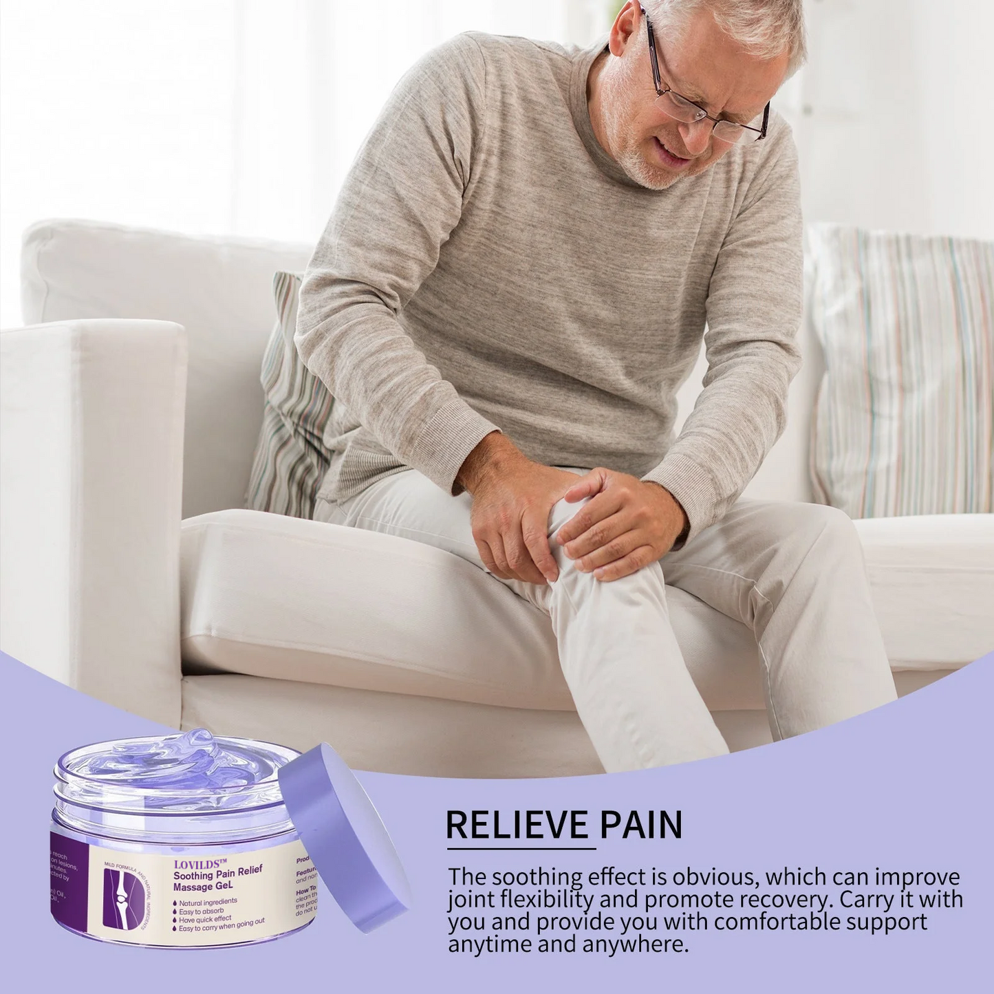 🔥AOA-Approved Pain Relief Gel – With Turmeric & Emu Oil for Arthritis & Joint Support