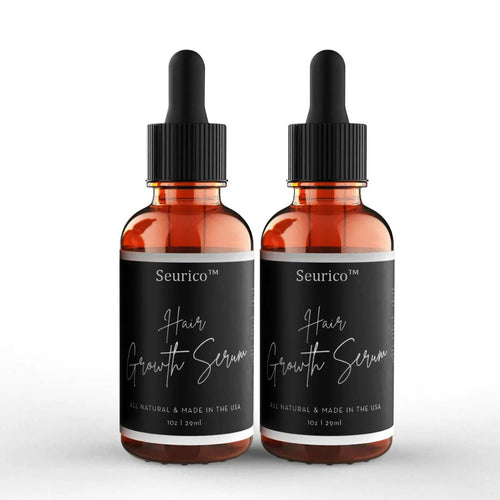 Seurico™Hair Growth Serum Designed for Black Women with Organic Herbs and Natural Vitamin. No Chemicals (1oz per bottle. 2 Pack)