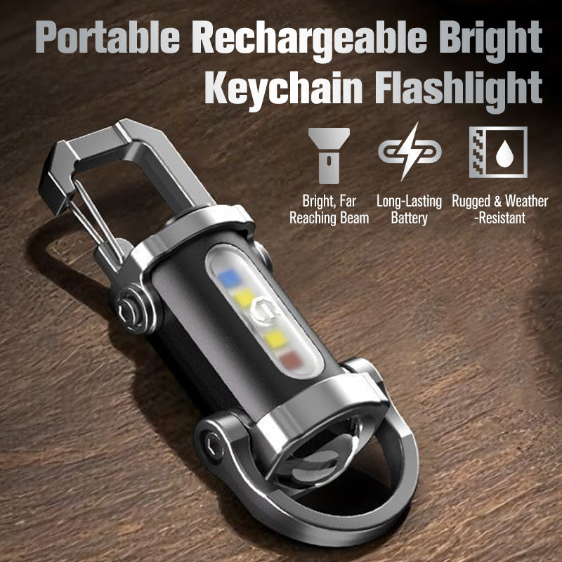 🔦 Buy 1 Get 1 Free Rechargeable Keychain Flashlight – Ultra-Bright Mini Light for Everyday Carry ✨