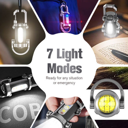 🔦 Buy 1 Get 1 Free Rechargeable Keychain Flashlight – Ultra-Bright Mini Light for Everyday Carry ✨