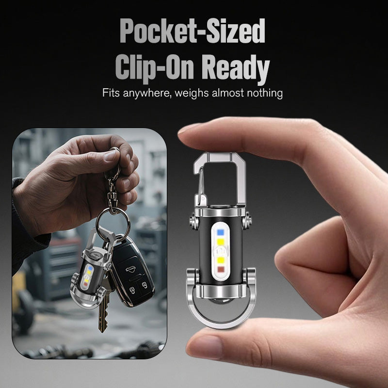 🔦 Buy 1 Get 1 Free Rechargeable Keychain Flashlight – Ultra-Bright Mini Light for Everyday Carry ✨