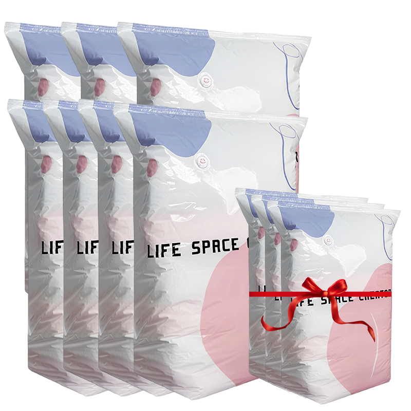 🌸 LAST DAY – BUY 2 GET 1 FREE! 💗 No-Pump 3D Vacuum Storage Bags – Space-Saving Reusable Sealer Bags for Bedding & Clothes – Saves Up to 80% Space ✨