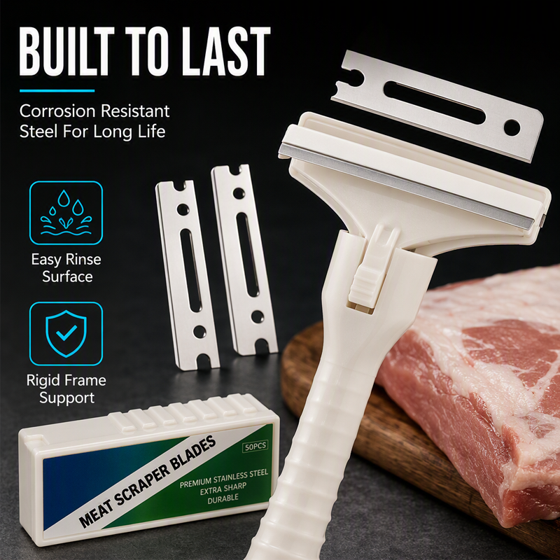 🥩🔥 UP TO 45% OFF! Stainless Steel Meat Scraper – Easy Fat & Fascia Removal Tool for Beef & Pork 🔪✨