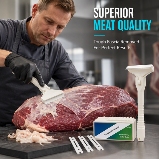🥩🔥 UP TO 45% OFF! Stainless Steel Meat Scraper – Easy Fat & Fascia Removal Tool for Beef & Pork 🔪✨