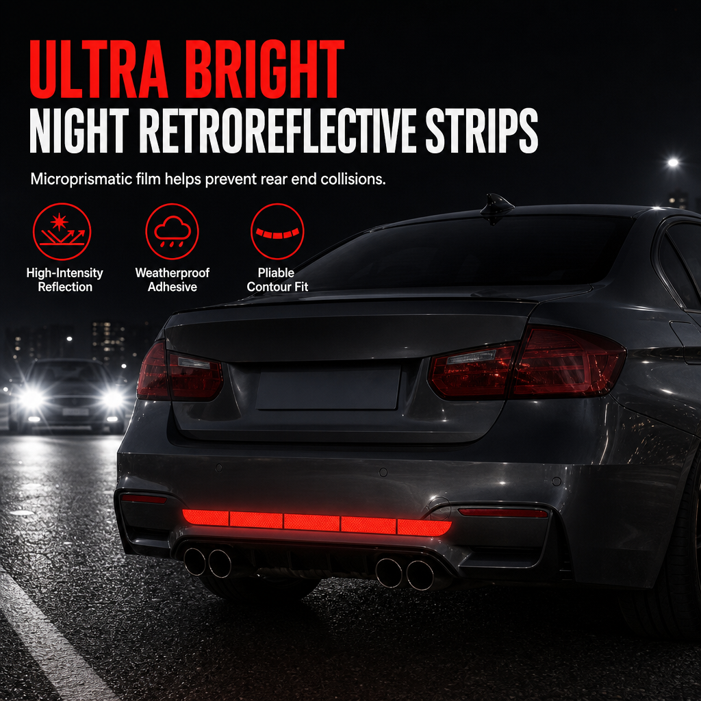 🚗 LIMITED-TIME SALE — UP TO 50% OFF!🔥Reflective Car Sticker Strips for Trunk & Rear Bumper