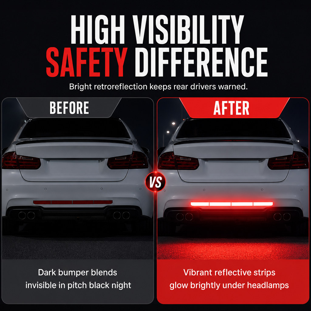 🚗 LIMITED-TIME SALE — UP TO 50% OFF!🔥Reflective Car Sticker Strips for Trunk & Rear Bumper
