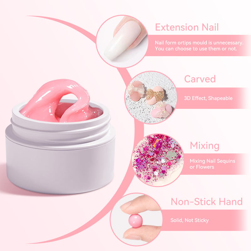 Extend Nails Instantly! No-Mess Solid Builder Gel