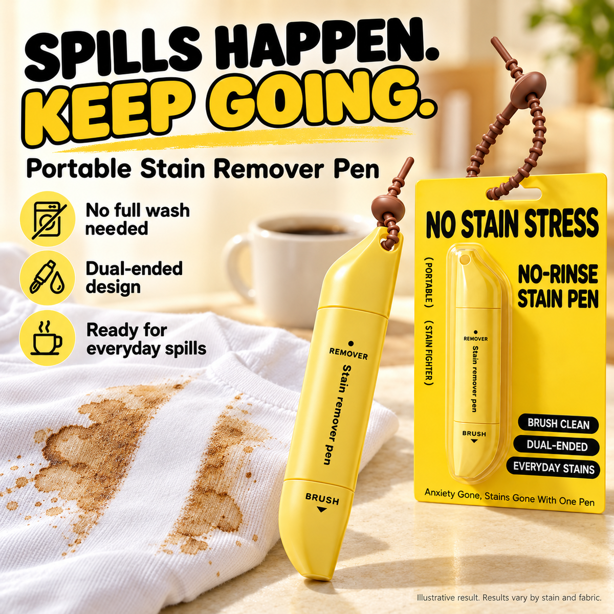 🥳2026 HOT SALE🥳💞50K+ SOLD! 🖊️✨ Portable Dual-Head Stain Remover Pen 🛡️✅
