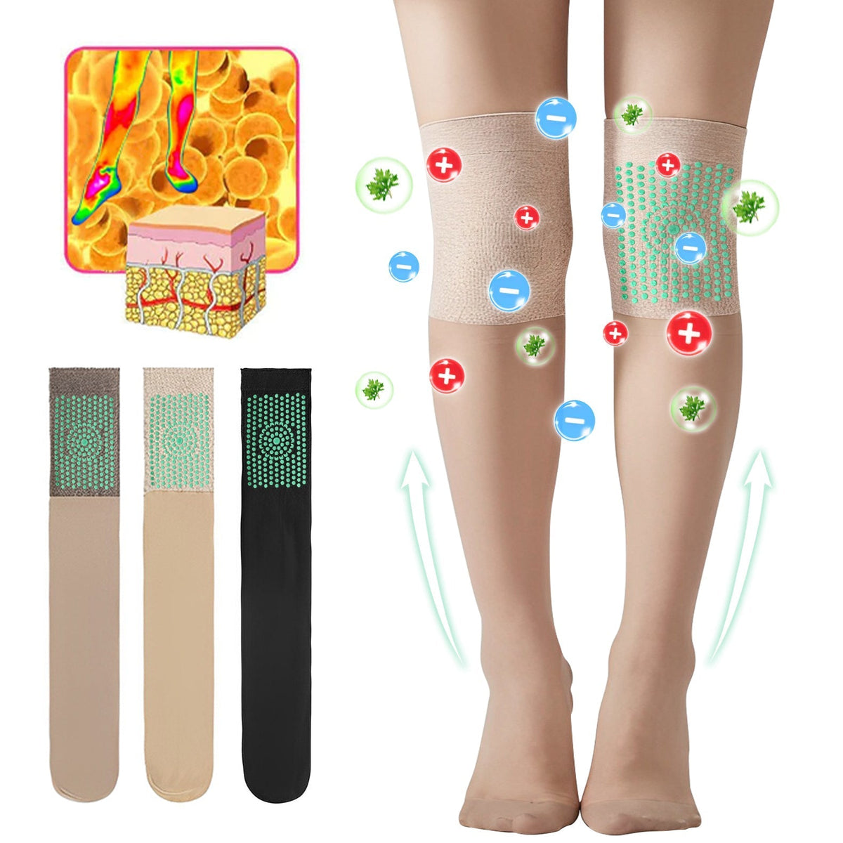 Seurico™ Ionic Correction Lymphatic Detoxification Long Tube Silk Stockings (⭐⭐⭐⭐⭐limited time offer, lasts 30 minutes)